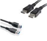 Fujitsu Short cables DP-DP and USB-USB