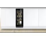 Bosch KUW20VHF0 SER6 Wine cooler with glass door, F, 82.0 cm x 30.0 cm x 55.0 cm, Number of shelves - 4, Capacity for bottles of 750 ml - 21, Temperature range (° C) - 5-20 ° C, 38 dB (A)