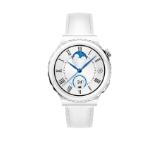 Huawei Watch GT 3 Pro 43mm, Frigga-B19V,  1.32", Amoled, 466x466, PPI 352, 4GB, Bluetooth 5.2, supports BLE/BR/EDR, 5ATM, Battery 292 maAh, White Leather Strap