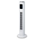 Beurer LV 200 Tower fan, 3 operating modes (Basic, Nature, Sleep), 3 fan levels, Timer function (1-15 hours), Oscillation appr. 50 degrees, Displays the room temperature, Remote control, 43 - 58 dB, Practical handle, Slat height: 46 cm, 91/14/14 cm, long