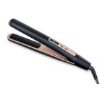 Beurer HS 100 Hair straightener, Ready to use in 12 sec, LED display, Ceramic-coated hot plates, Ion technology, Variable temperature control (120-220 °), Button lock, Operation status display, Automatic switch-off after 30 minutes, Transport lock, heat-