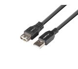 Lanberg extension cable USB-A M/F 2.0, 1.8m, box, black