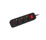 Lanberg power strip 1.5m, 3 sockets, french with circuit breaker quality-grade copper cable, black