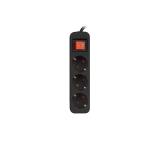 Lanberg power strip 1.5m, 3 sockets, french with circuit breaker quality-grade copper cable, black