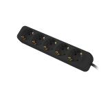 Lanberg power strip 3m, 5 sockets, french quality-grade copper cable, black