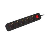 Lanberg power strip 3m, 5 sockets, french with circuit breaker quality-grade copper cable, black