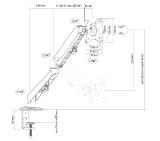 Neomounts Gas Spring Desk Mount (clamp/grommet)