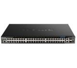 D-Link 44 ports GE PoE + 4 ports 2.5 GE PoE + 2 10GE ports + 2 SFP+ Smart Managed Switch