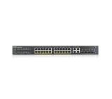 ZyXEL GS2220-28HP, EU region, 24-port GbE L2 PoE Switch with GbE Uplink (1 year NCC Pro pack license bundled)