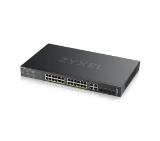 ZyXEL GS2220-28HP, EU region, 24-port GbE L2 PoE Switch with GbE Uplink (1 year NCC Pro pack license bundled)