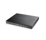 ZyXEL XS3800-28, 28-port 10GbE L2+ Managed Switch Nebula Flex Pro (dual AC,1 year NCC Pro pack license bundled)