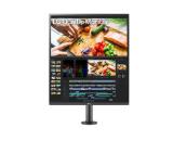 LG 28MQ780-B, 27.6" 16:18 DualUp Monitor, SDQHD Ergo (2560x2880) Nano IPS Display, DCI-P3 98%, 5ms, 1000:1, 300 cd/m2, HDR10, Speaker MAXX Audio, USB type-C, HDMI, Reader Mode, DP, PBP, Built-in KVM, Tilt/Height/Swivel/Pivot/Extend/Retract, Black