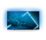 Philips 55OLED707/12, 55" UHD 4K OLED 3840x2160, DVB-T/T2/T2-HD/C/S/S2, Ambilight 3, HDR10+, Android 11, Dolby Vision, Dolby Atmos, Quad Core P5 Perfect/Al, 99%DCI/P3, 120Hz, 16GB, BT 5.0, HDMI, USB, Cl+, 802.11ac, Lan, 2.1 CH 70W RMS, Metal bezel frame