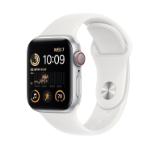 Apple Watch SE2 GPS + Cellular 40mm Silver Aluminium Case with White Sport Band - Regular