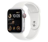 Apple Watch SE2 GPS + Cellular 44mm Silver Aluminium Case with White Sport Band - Regular