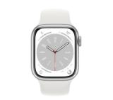 Apple Watch Series 8 GPS + Cellular 41mm Silver Aluminium Case with White Sport Band - Regular
