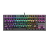 Genesis Mechanical Gaming Keyboard Thor 303 TKL RGB Backlight Red Switch US Layout Black