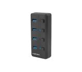 Natec USB 3.0 Hub Mantis 2 4-Port On/Off With AC Adapter