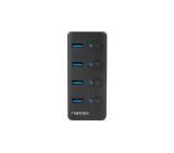 Natec USB 3.0 Hub Mantis 2 4-Port On/Off With AC Adapter