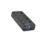 Natec USB 3.0 Hub Mantis 2 4-Port On/Off With AC Adapter