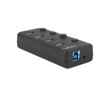 Natec USB 3.0 Hub Mantis 2 4-Port On/Off With AC Adapter