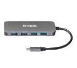 D-Link USB-C to 4-Port USB 3.0 Hub with Power Delivery