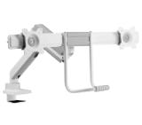 Neomounts by NewStar Screen Desk Mount 2 screens (topfix clamp & grommet) for 2 Monitor Screens, White