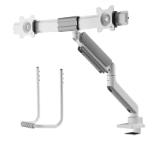 Neomounts by NewStar Screen Desk Mount 2 screens (topfix clamp & grommet) for 2 Monitor Screens, White