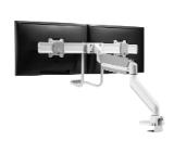 Neomounts by NewStar Screen Desk Mount 2 screens (topfix clamp & grommet) for 2 Monitor Screens, White