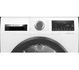 Bosch WQG14500BY, SER6 Tumble dryer with heat pump 9kg A++ 64dB, SelfCleaningCondenser, drain set, black-blackgrey door, silver-black soft dial