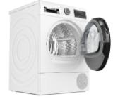 Bosch WQG14500BY, SER6 Tumble dryer with heat pump 9kg A++ 64dB, SelfCleaningCondenser, drain set, black-blackgrey door, silver-black soft dial