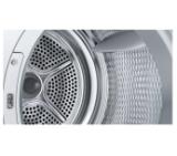 Bosch WTH83002BY, SER4 Tumble dryer with heat pump 7kg A+ 65dB EasyClean, drain kit acc. WTZ1110, inox drum, white plastic branded door