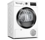 Bosch WTH85220BY, SER4 Tumble dryer with heat pump 8kg A++ 65dB EasyClean, black-black grey door, drain kit acc. WTZ1110
