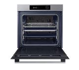 Samsung NV7B5645TAS/U2, Built-in oven with Dual Cook and Natural Steam, Bespoke Design, Air Sous Vide Function, 76 l, Class A+, SmartThings App, WiFi, Stainless steel