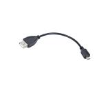 Lanberg Cable USB MICRO(M)->USB-A(F) 2.0 0.15M OTG Black