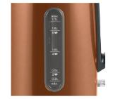 Bosch TWK4P439, Kettle, DesignLine, 2000-2400 W, 1.7 l,  OneCup function, Copper