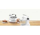 Bosch MUMS2TW00, Kitchen machine, MUM Serie 2, 700 W, tritan bowl 3.8 l, 3D PlanetaryMixing, 4 speeds, Pastry set, White