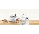 Bosch MUMS2TW01, Kitchen machine, MUM Serie 2, 700 W, tritan bowl 3.8 l, 3D PlanetaryMixing, 4 speeds, Pastry set, 3 discs, White