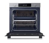 Samsung NV7B4445VAS/U2, Electric Oven with Dual Cook and Natural Steam, Bespoke Design, Air Sous Vide Function, 76 l, Catalysis, Class A+, LED display, Stainless steel