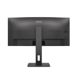 AOC CU34P3CV, 34" VA WLED, Curved 1500R, 3440x1440@100Hz, 4ms GtG, 1ms MPRT, 300cd m/2, DCR 3000:1, 50M:1, AdaptiveSync, FlickerFree, Low Blue Light, 5Wx2, Tilt, Height Adjust, Swivel, HDMI, DP, USB hub