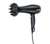 Beurer HC 60 Hair dryer, ECO technology: 1400 watt consumption with 2000 watt output, Touch sensor, Ion function, 3 heat settings,2 blower settings, Volume diffuser, Cold air, Overheating protection; Slim professional nozzle