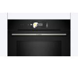 Bosch HMG778NB1 SER8; Semi-built-in, Combination oven with microwaves, 60 x 60 cm, 67 l, 4D Hotair, Hotair Gentle, Microwave Boost Function, Pyrolytic+Hydrolytic, Digital control ring, Black