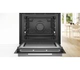 Bosch HMG778NB1 SER8; Semi-built-in, Combination oven with microwaves, 60 x 60 cm, 67 l, 4D Hotair, Hotair Gentle, Microwave Boost Function, Pyrolytic+Hydrolytic, Digital control ring, Black