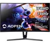 Aopen powered by Acer 32HC1QURPbidpx, 31.5'' 16:9, VA LED QHD (2560x1440) 250 nit, 1800R Curve, 4ms, FreeSync Premium, up to 144Hz, Zeroframe, 100M:1 ACM, 250cd/m2, DVI, HDMI, DP, Audio out, Tilt, VESA, Black