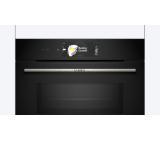 Bosch CMG778NB1, SER8 Compact built-in oven with microwave function, 60 x 45 cm, 45 l, 900W, Digital control ring, 4D hotair, Hotair Gentle, Air Fry function, Home Connect, Black