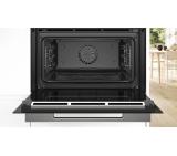 Bosch CSG7364B1, SER8, Compact steam oven, 60 x 45 cm, 47 l, Perfect Steam, Steam Plus function, Added Steam function, Home Connect, Black