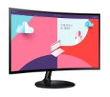 Samsung S24C360 24" Curved VA LED, 1800R, 60hz, 4 ms GTG, 1920x1080, 250cd/m2, 3000:1 Contrast, Eye Saver Mode, Flicker Free, Freesync, Mega DCR, D-Sub, HDMI,Headphone Jack, 178°/178°, Black