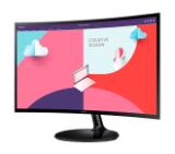 Samsung S24C360 24" Curved VA LED, 1800R, 60hz, 4 ms GTG, 1920x1080, 250cd/m2, 3000:1 Contrast, Eye Saver Mode, Flicker Free, Freesync, Mega DCR, D-Sub, HDMI,Headphone Jack, 178°/178°, Black