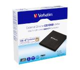 Verbatim External Slimline CD/DVD Writer USB 3.2 Gen 1/USB-C