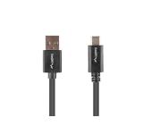 Lanberg USB-C(M) -> USB-A(M) 2.0 cable 1m QC, black BOX